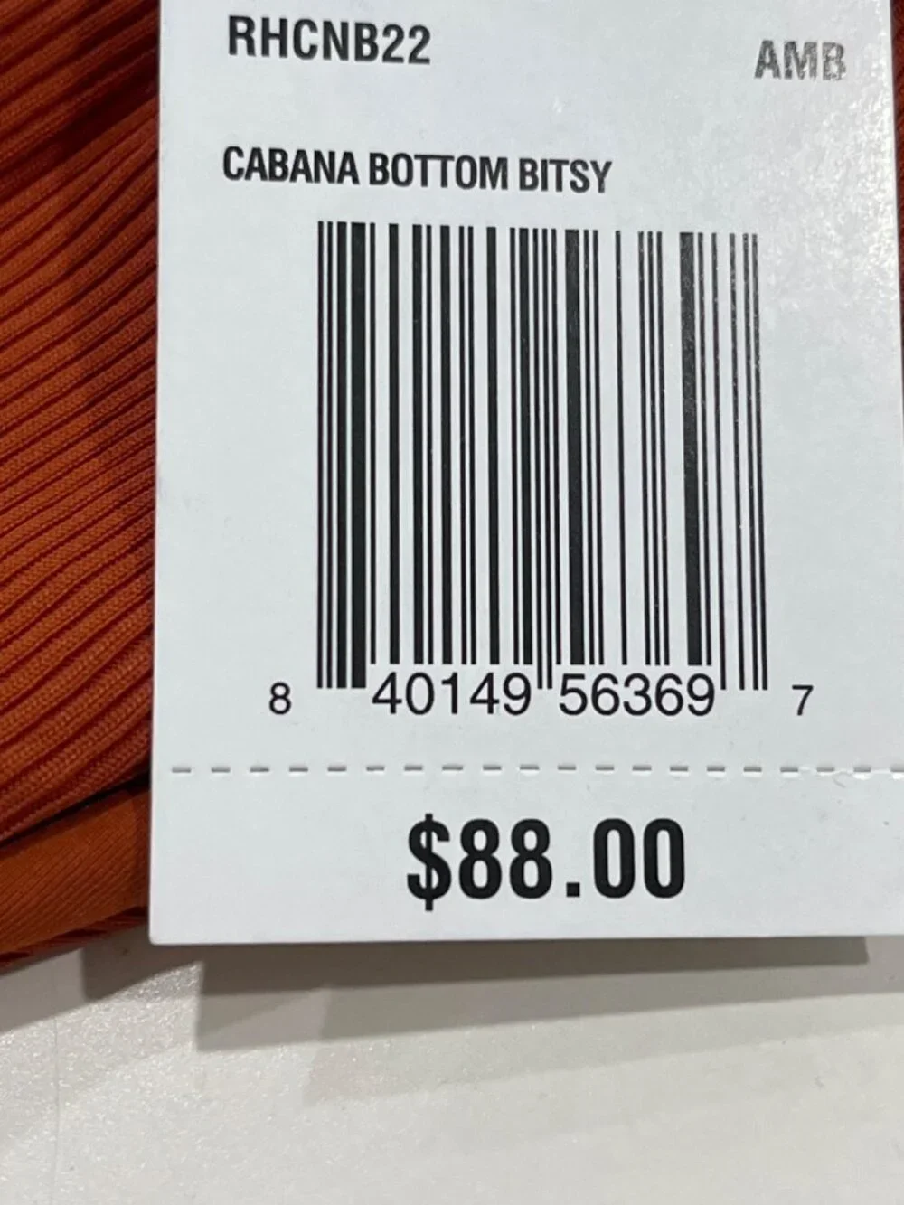 L*space Ribbed Cabana Bikini Bottoms in Amber New Swimsuits